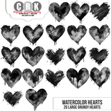 Watercolor Hearts