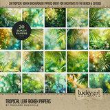 Paper Duo Tropical Leaf Bokeh