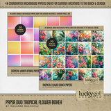 Paper Duo Tropical Flower Bokeh