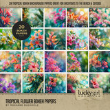 Paper Duo Tropical Flower Bokeh