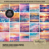 Paper Duo Tropical Beach Bokeh