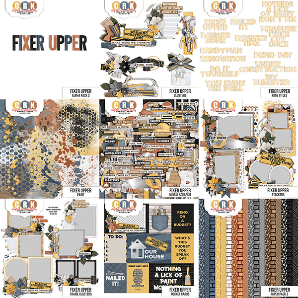 Fixer Upper Collection Digital Art - Digital Scrapbooking Kits