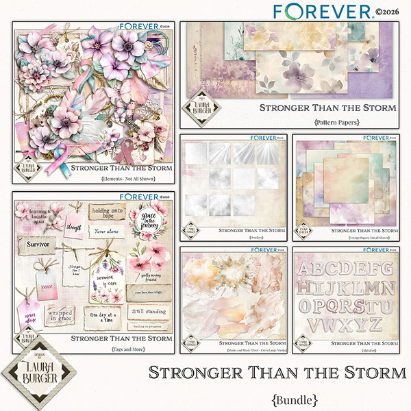 Stronger Than the Storm Bundle Digital Art - Digital Scrapbooking Kits
