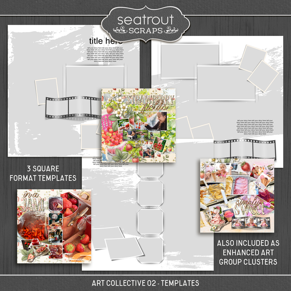 Art Collective 02 - Templates Digital Art - Digital Scrapbooking Kits
