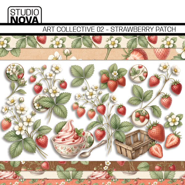 Art Collective 02 - Strawberry Patch Digital Art - Digital Scrapbooking Kits