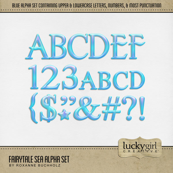 Fairytale Sea Alpha Set Digital Art - Digital Scrapbooking Kits