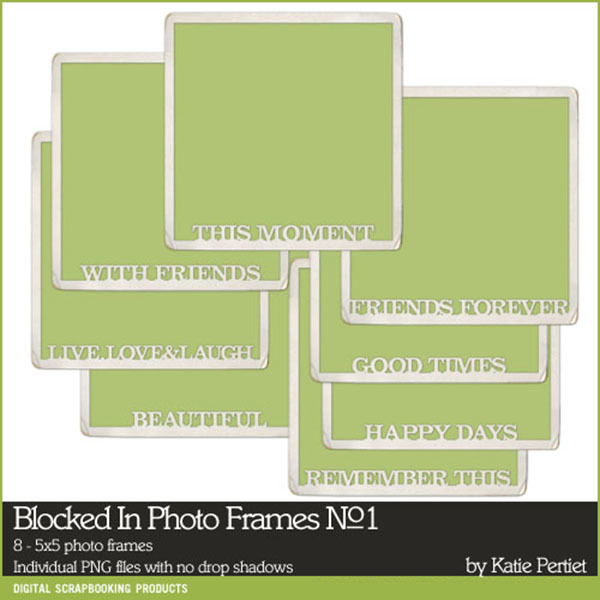 Blocked In Photo Frames 01 Digital Art - Digital Scrapbooking Kits