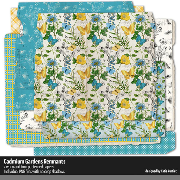 Cadmium Gardens Remnants Digital Art - Digital Scrapbooking Kits