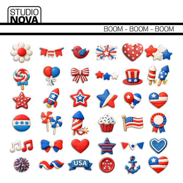 Boom - Boom - Boom Digital Art - Digital Scrapbooking Kits
