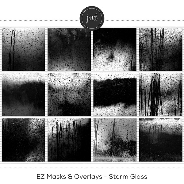 EZ Masks & Overlays - Storm Glass Digital Art - Digital Scrapbooking Kits