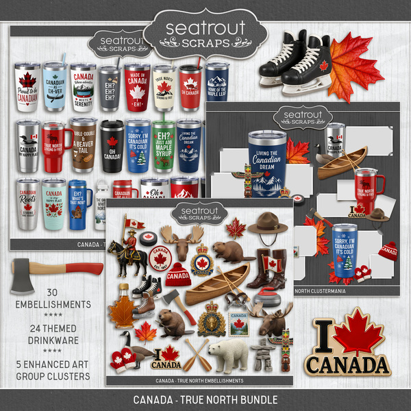 Canada - True North Bundle Digital Art - Digital Scrapbooking Kits