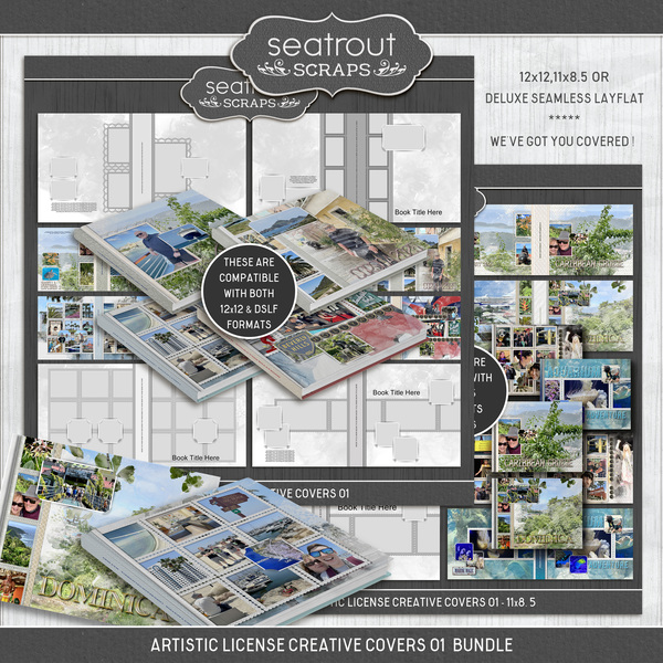 Artistic License Creative Covers 01 Bundle Digital Art - Digital Scrapbooking Kits