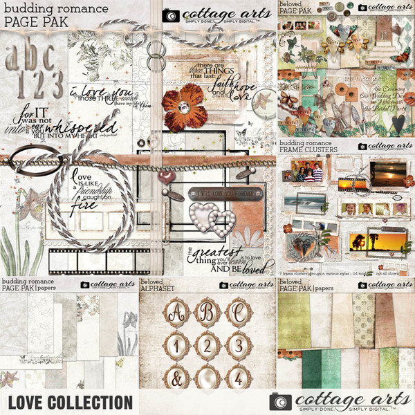 Love Collection Digital Art - Digital Scrapbooking Kits