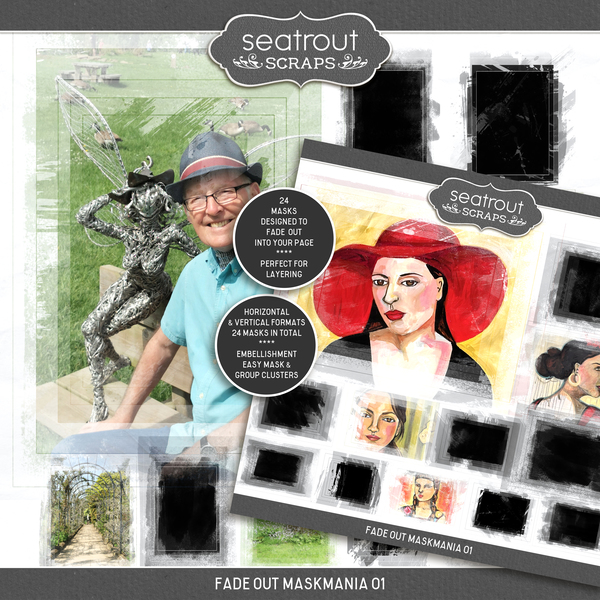 Fade Out MaskMania 01 Digital Art - Digital Scrapbooking Kits