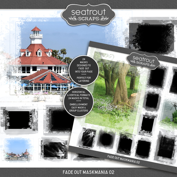Fade Out MaskMania 02 Digital Art - Digital Scrapbooking Kits