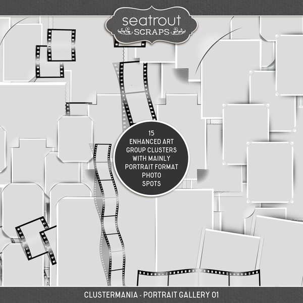 ClusterMania - Portrait Gallery 01 Digital Art - Digital Scrapbooking Kits