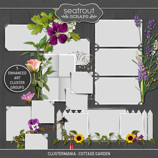 ClusterMania - Cottage Garden Digital Art - Digital Scrapbooking Kits