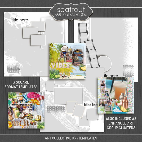 Art Collective 03 - Templates Digital Art - Digital Scrapbooking Kits
