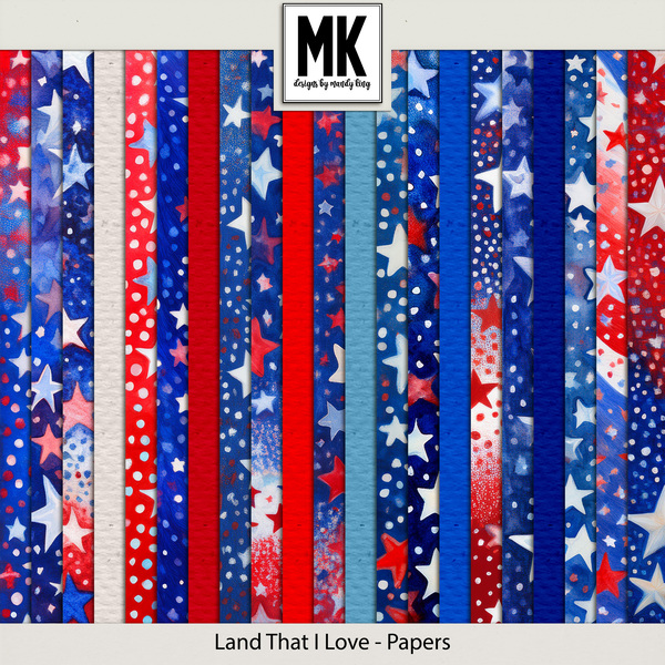 Land That I Love - Papers Digital Art - Digital Scrapbooking Kits