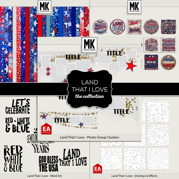 Land That I Love - The Collection Digital Art - Digital Scrapbooking Kits