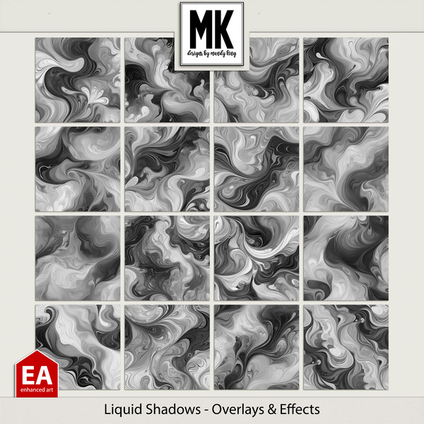 Liquid Shadows - Overlays & Effects Digital Art - Digital Scrapbooking Kits