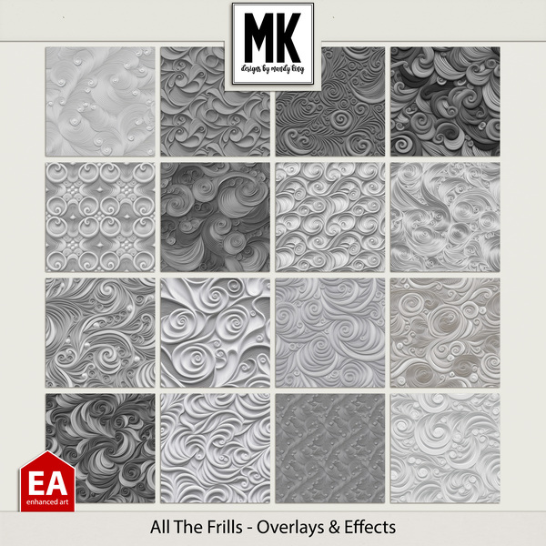 All The Frills - Overlays & Effects Digital Art - Digital Scrapbooking Kits