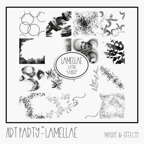 Lamellae - Masks & Effects Digital Art - Digital Scrapbooking Kits