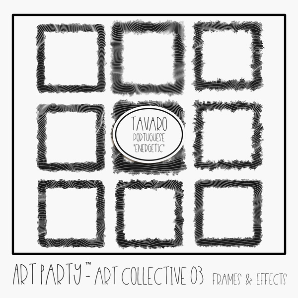 Art Collective 03 - Tavaro - Frames & Effects Digital Art - Digital Scrapbooking Kits
