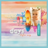 Rainbow Watercolor Stripes Papers