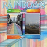 Rainbow Watercolor Stripes Papers