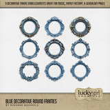 Blue Decorative Round Frames