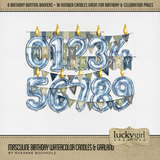 Masculine Birthday Watercolor Bundle