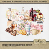 Feminine Birthday Watercolor Bundle