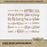 Feminine Birthday Watercolor Bundle
