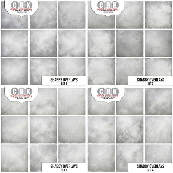 Shabby Overlays Bundle Digital Art - Digital Scrapbooking Kits