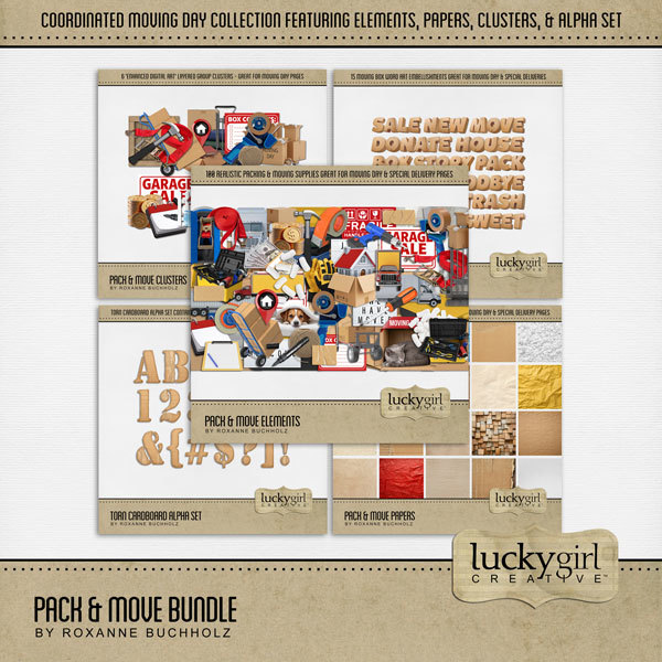 Pack & Move Bundle Digital Art - Digital Scrapbooking Kits