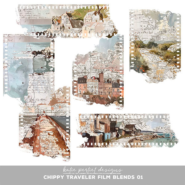 Chippy Traveler Film Blends 01 Digital Art - Digital Scrapbooking Kits