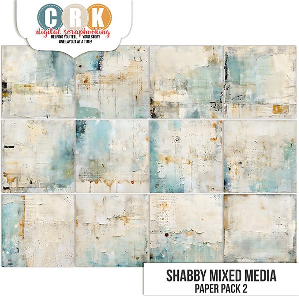 Shabby Mixed Media 2 Digital Art - Digital Scrapbooking Kits