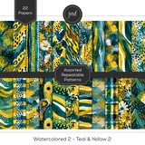 Watercolored 2 - Teal & Yellow Bundle