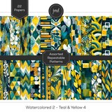 Watercolored 2 - Teal & Yellow Bundle