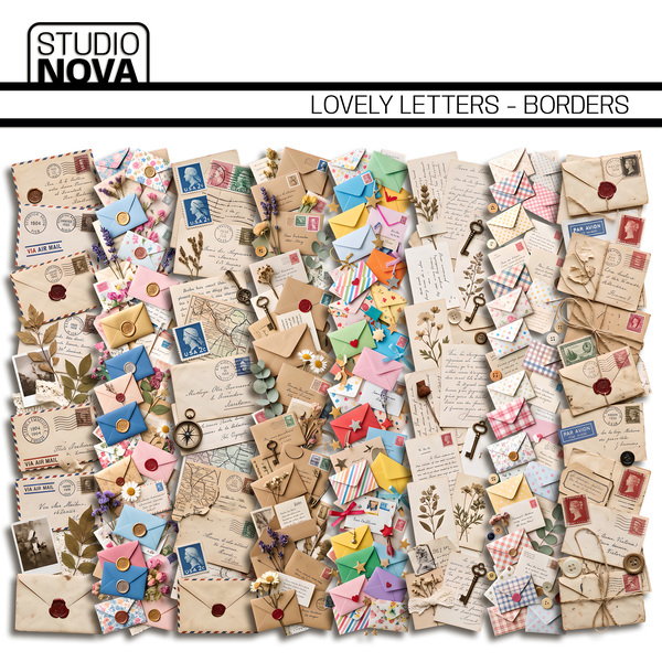 Lovely Letters - Borders Digital Art - Digital Scrapbooking Kits