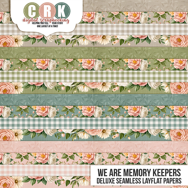We Are Memory Keepers Deluxe Seamless Layflat Papers Digital Art - Digital Scrapbooking Kits