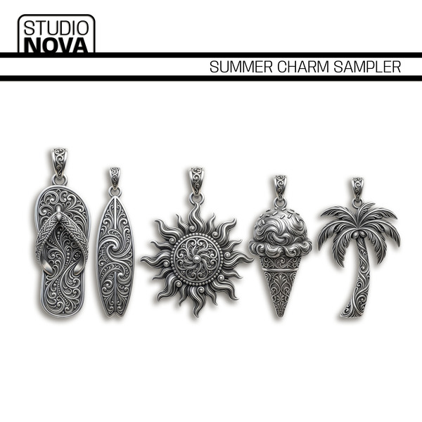 Summer Charm Sampler Digital Art - Digital Scrapbooking Kits