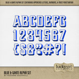 Blue & White Alpha Set