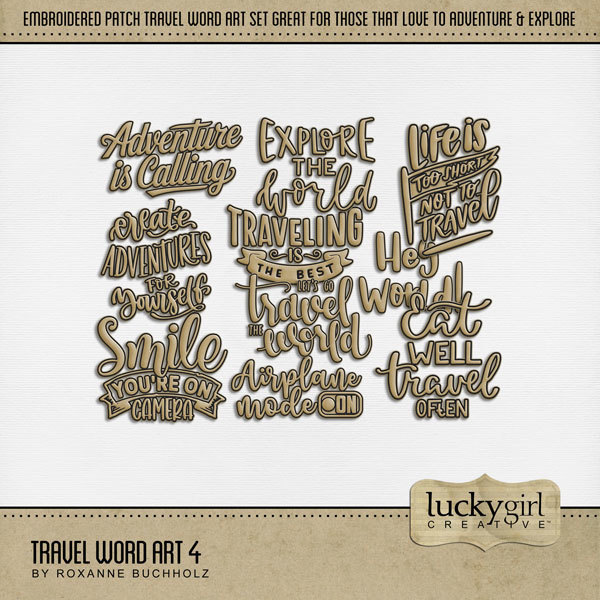 Travel Word Art 4 Digital Art - Digital Scrapbooking Kits