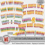 Let's Get Crafty Enhanced Word Art