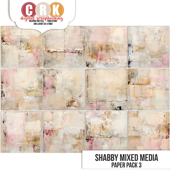 Shabby Mixed Media 3 Digital Art - Digital Scrapbooking Kits