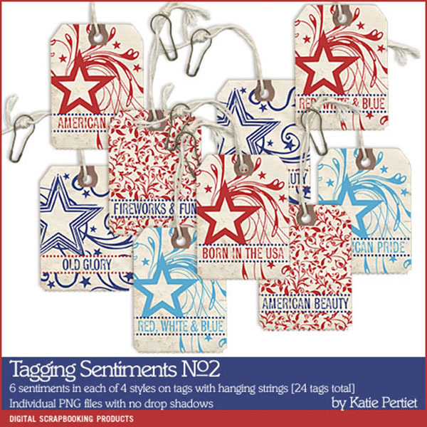 Tagging Sentiments 02 Digital Art - Digital Scrapbooking Kits