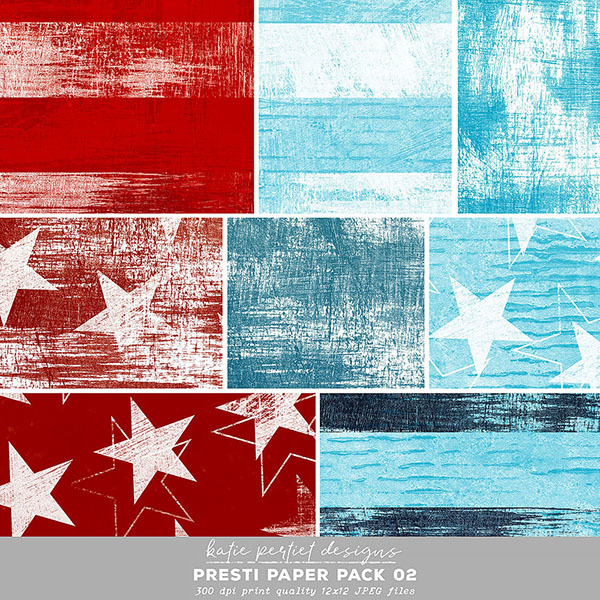 Presti Paper Pack 02 Digital Art - Digital Scrapbooking Kits