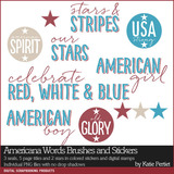 Americana Words Stickers and Brushes